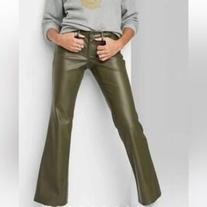 NWOT! Wild Fable Olive Flare Faux Leather Pant Size 6
